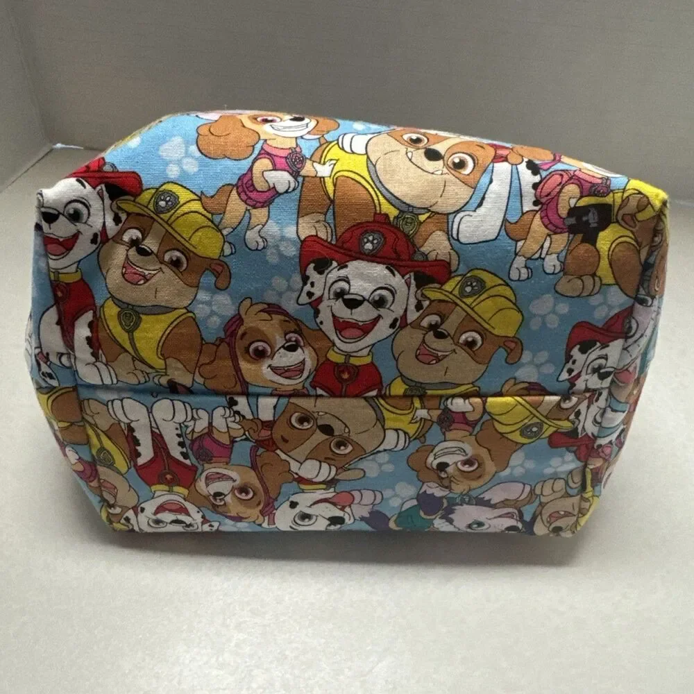 Handmade Homemade Lined Mini Tote Bag/Gift Bag Blue Paw Patrol Print Dog Bag